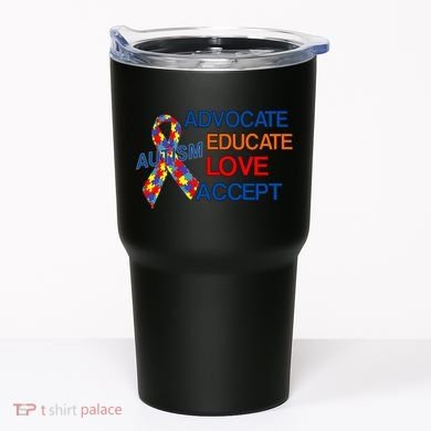 Autism Awareness Educate Tumbler