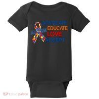 Autism Awareness Educate Baby Bodysuit thumb 0