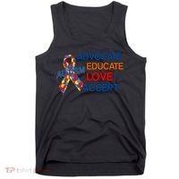 Autism Awareness Educate Tank Top thumb 0