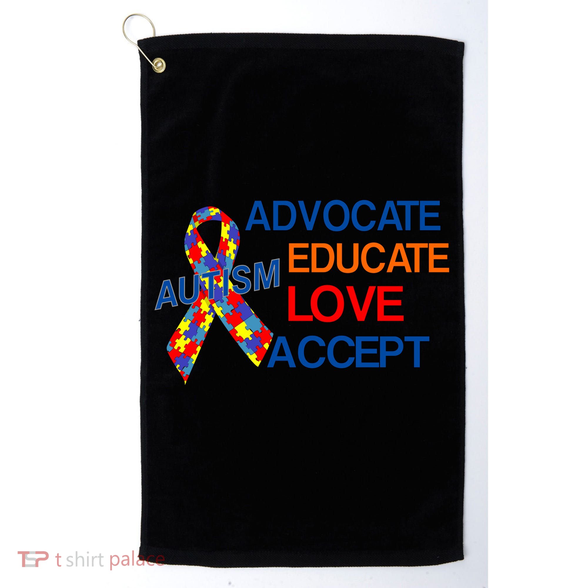Autism Awareness Educate Golf Towel