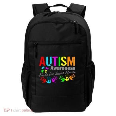 Autism Awareness Educate Love Support Advocate Backpack