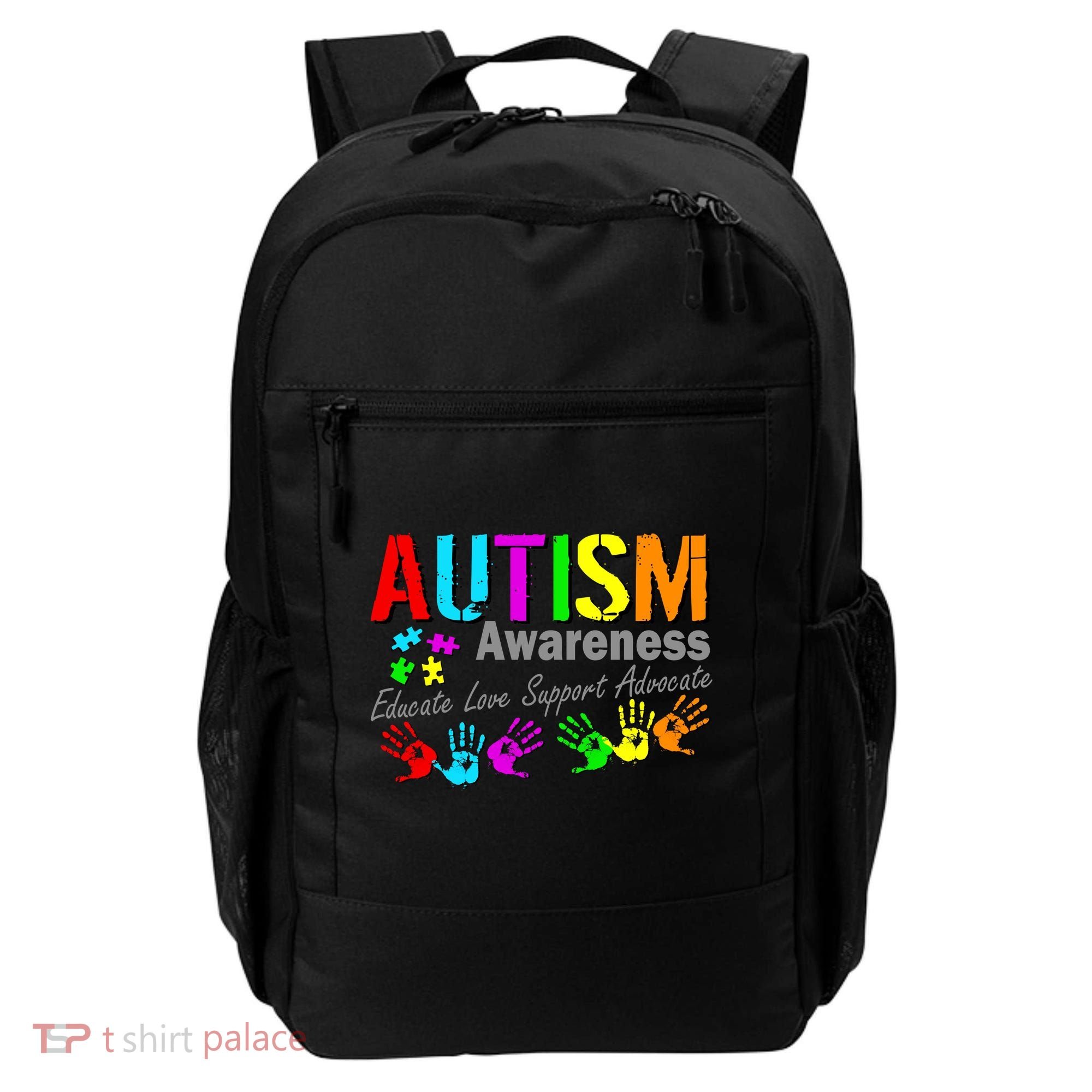 Autism Awareness Educate Love Support Advocate Backpack