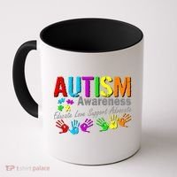 Autism Awareness Educate Love Support Advocate Coffee Mug thumb 0