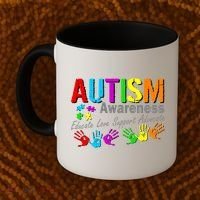 Autism Awareness Educate Love Support Advocate Coffee Mug thumb 2