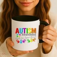 Autism Awareness Educate Love Support Advocate Coffee Mug thumb 3