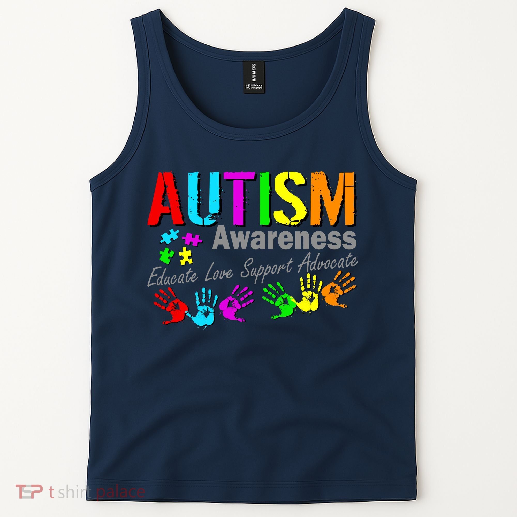 Autism Awareness Educate Love Support Advocate Tank Top