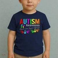 Autism Awareness Educate Love Support Advocate Toddler T-Shirt thumb 2