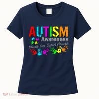 Autism Awareness Educate Love Support Advocate Women's T-Shirt thumb 0