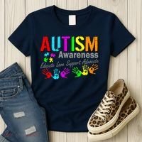 Autism Awareness Educate Love Support Advocate Women's T-Shirt thumb 3