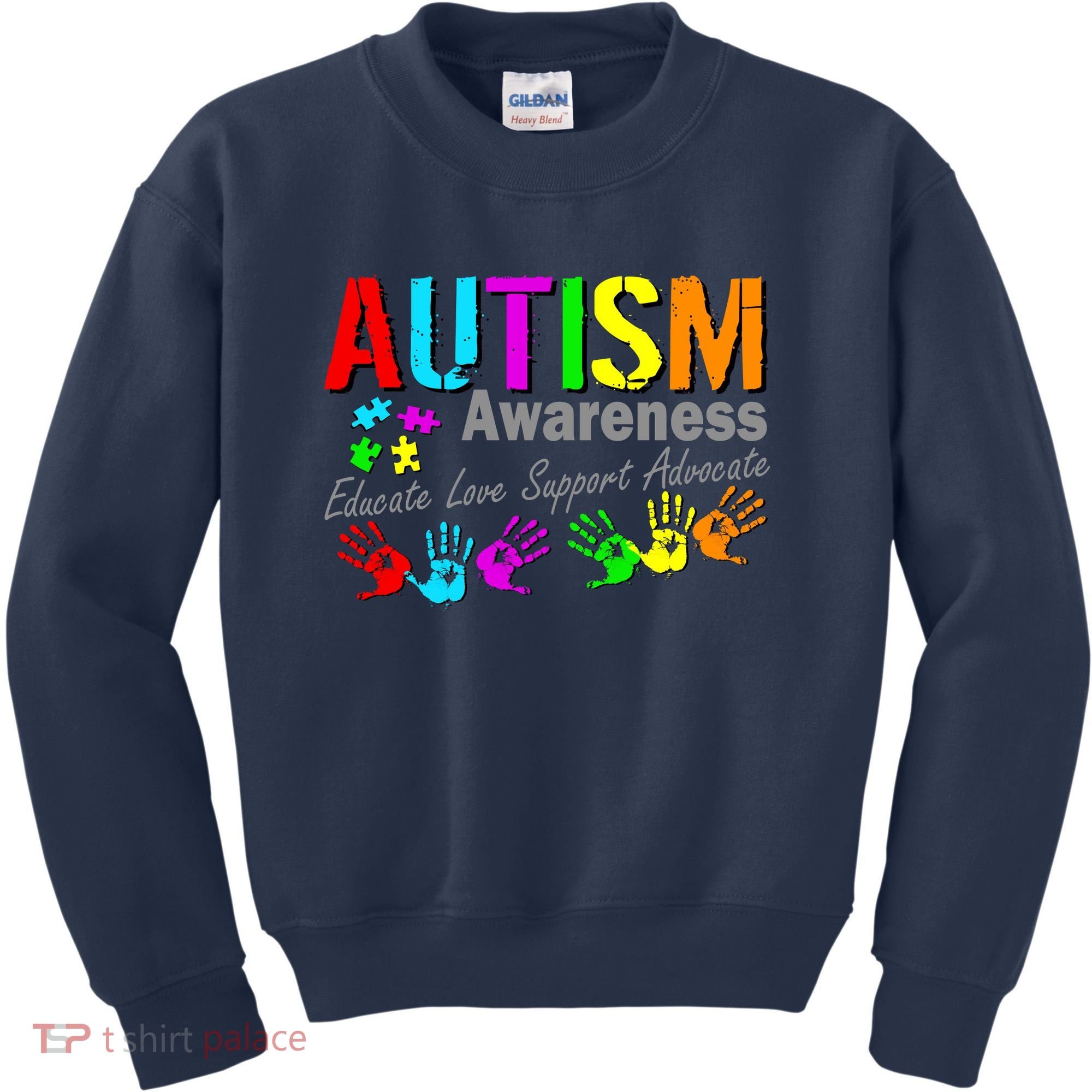 Autism Awareness Educate Love Support Advocate Kids Sweatshirt