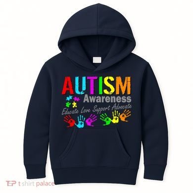 Autism Awareness Educate Love Support Advocate Kids Hoodie