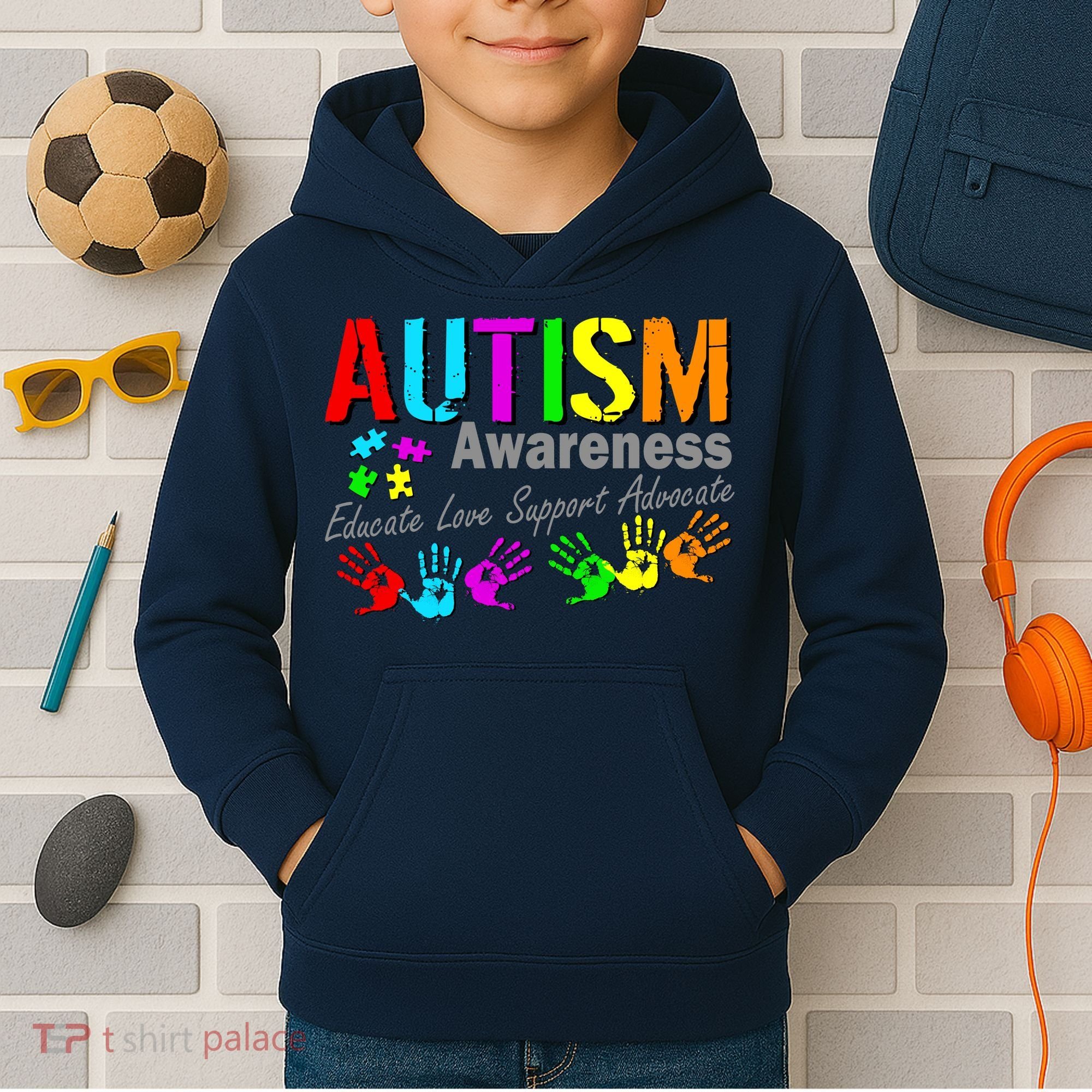 Autism Awareness Educate Love Support Advocate Kids Hoodie