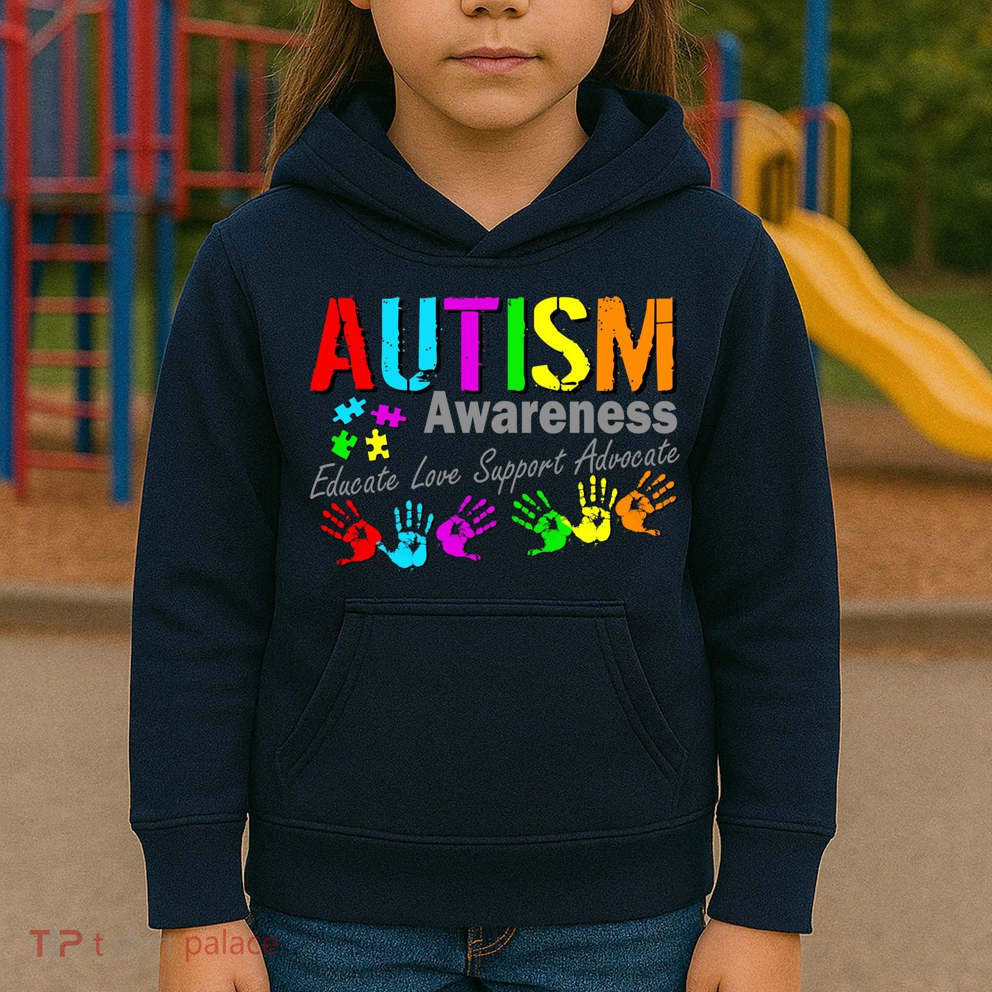 Autism Awareness Educate Love Support Advocate Kids Hoodie