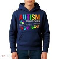Autism Awareness Educate Love Support Advocate Kids Hoodie thumb 4