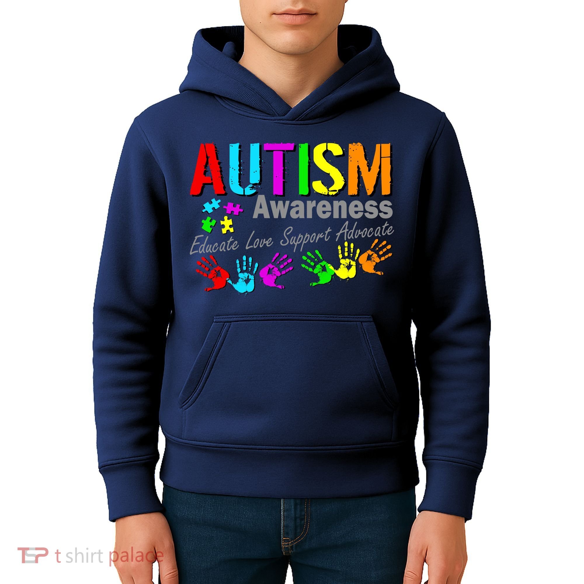 Autism Awareness Educate Love Support Advocate Kids Hoodie
