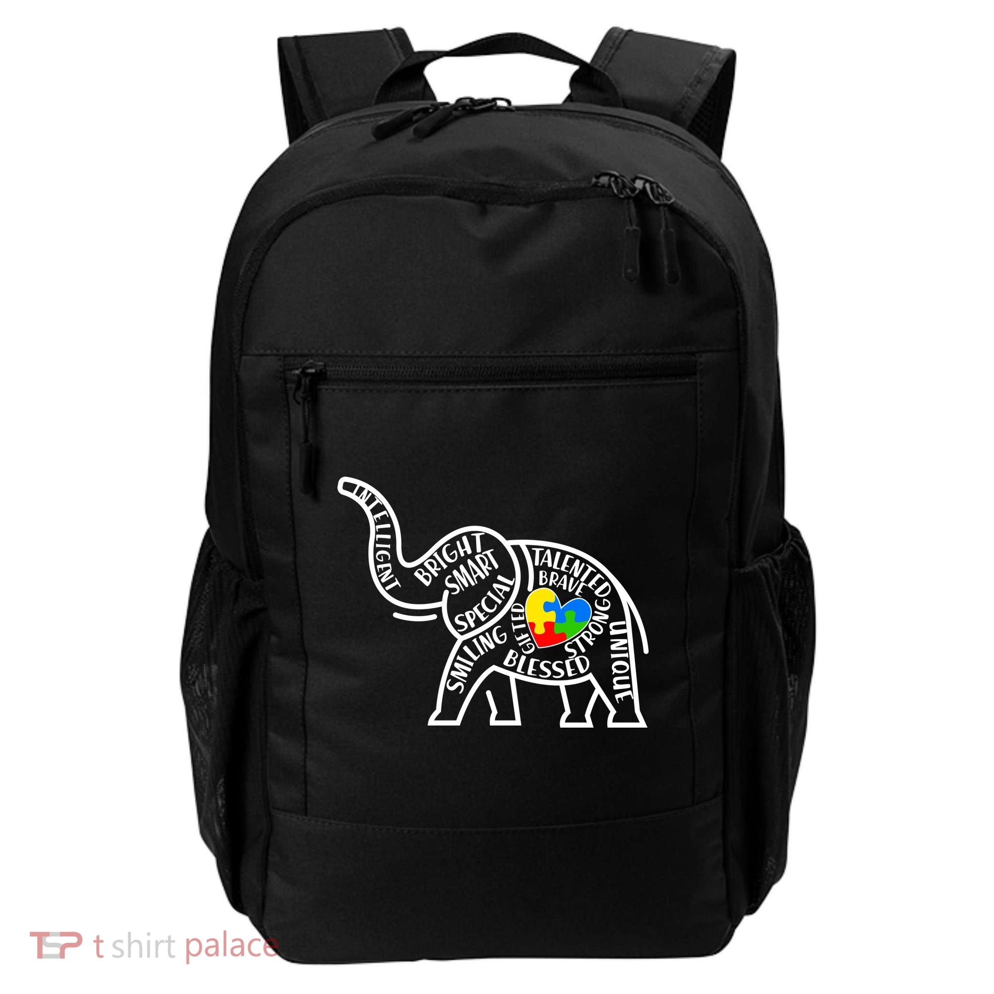 Autism Awareness Elephant  Backpack