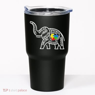 Autism Awareness Elephant  Tumbler