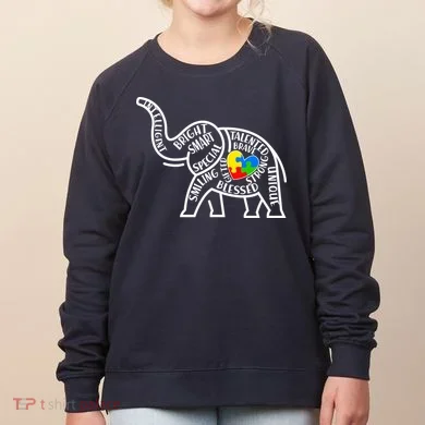 Autism Awareness Elephant  Women's Sweatshirt