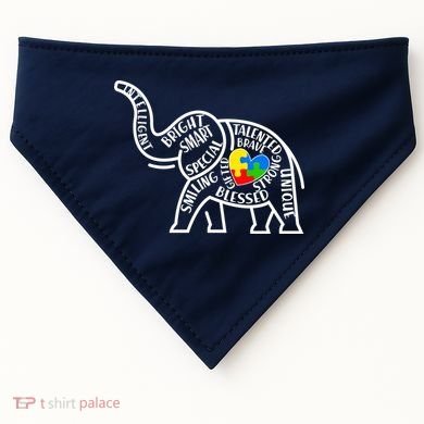 Autism Awareness Elephant  USA-Made Doggie Bandana