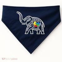 Autism Awareness Elephant  USA-Made Doggie Bandana thumb 0