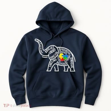 Autism Awareness Elephant  Hoodie