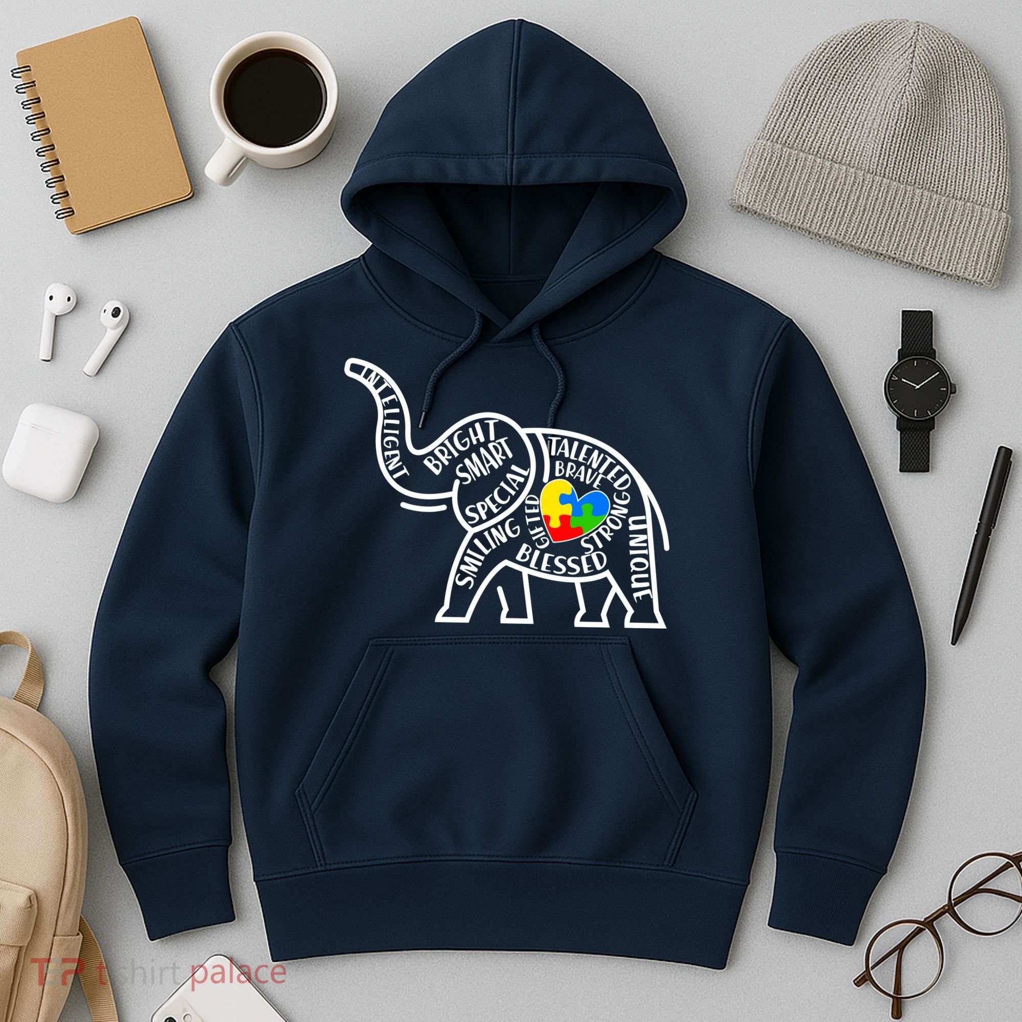 Autism Awareness Elephant  Hoodie