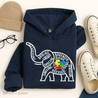 Autism Awareness Elephant  Hoodie thumb 4