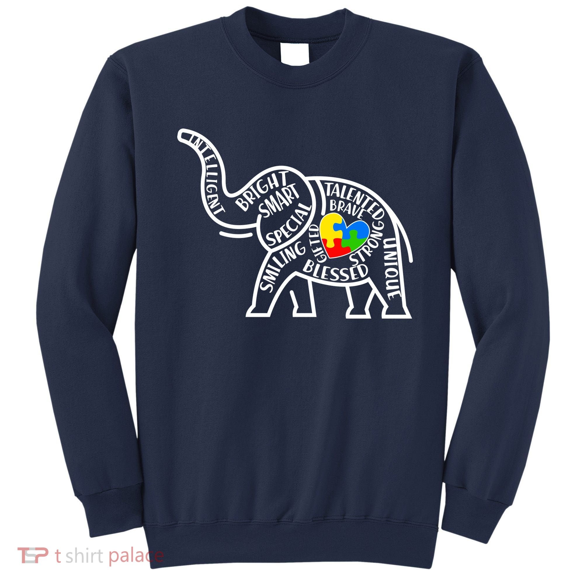 Autism Awareness Elephant  Sweatshirt