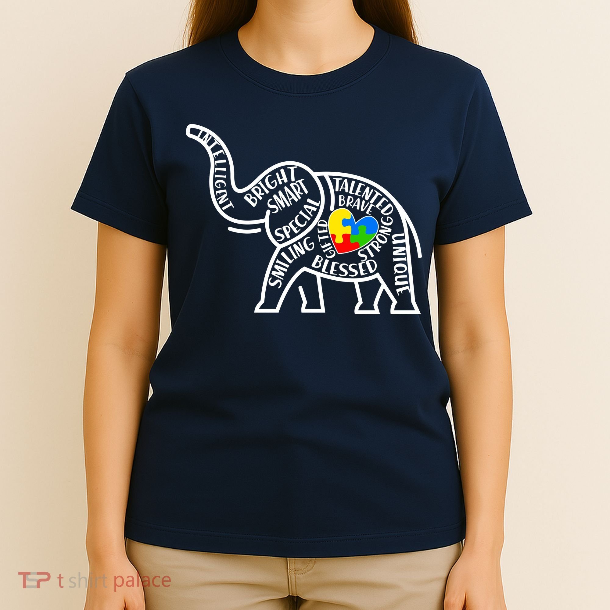 Autism Awareness Elephant  T-Shirt