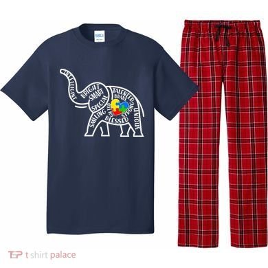 Autism Awareness Elephant  Pajama Set
