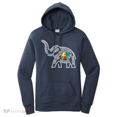 Autism Awareness Elephant  Women's Hoodie