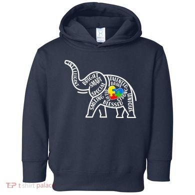 Autism Awareness Elephant  Toddler Hoodie