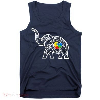 Autism Awareness Elephant  Tank Top