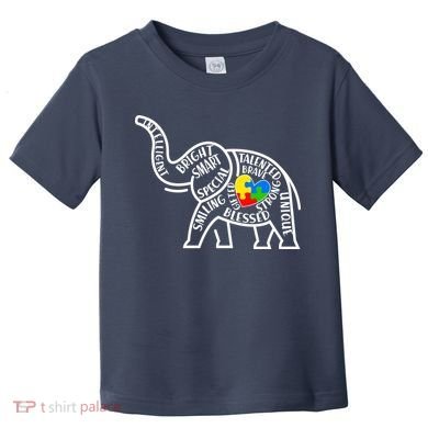 Autism Awareness Elephant  Toddler T-Shirt