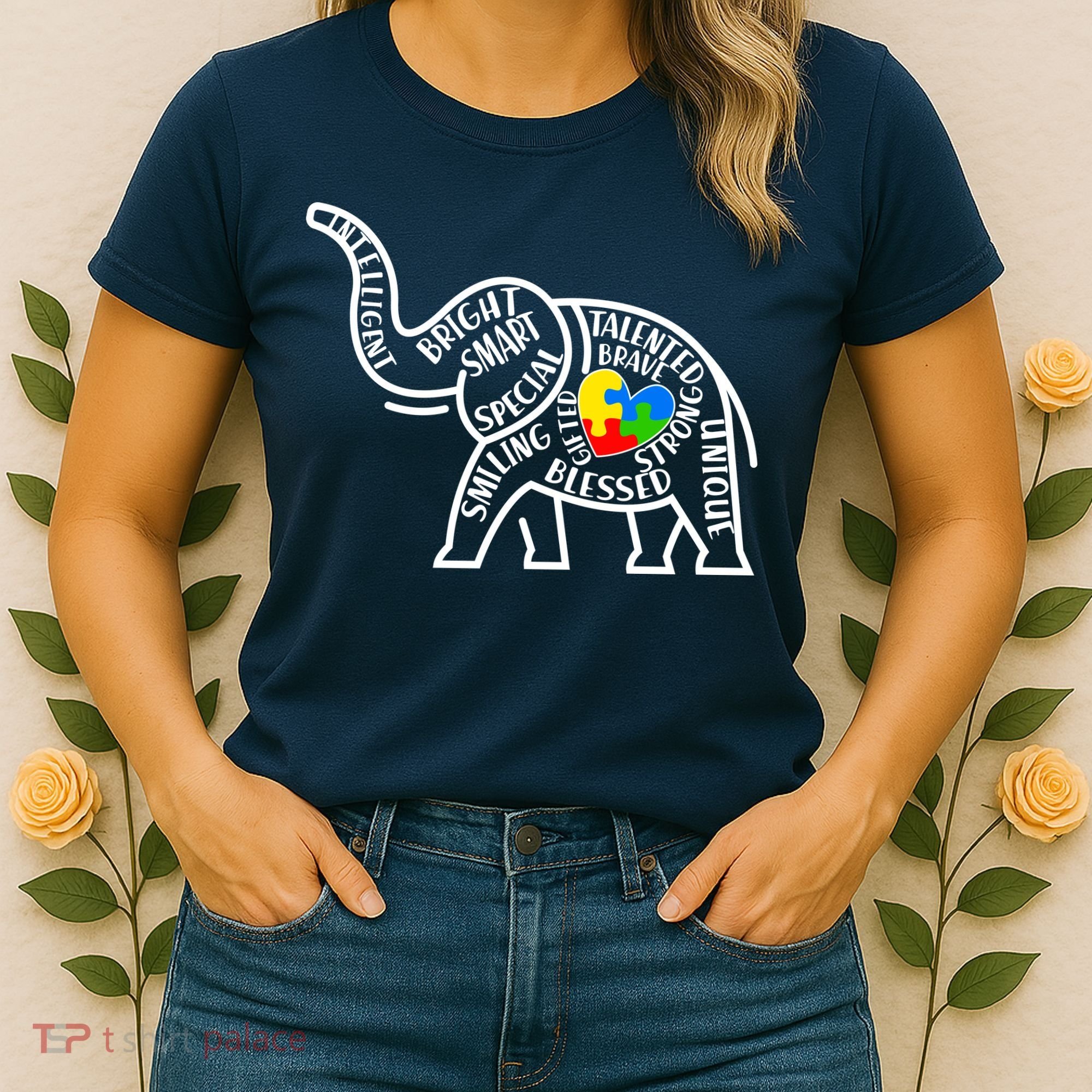 Autism Awareness Elephant  Women's T-Shirt