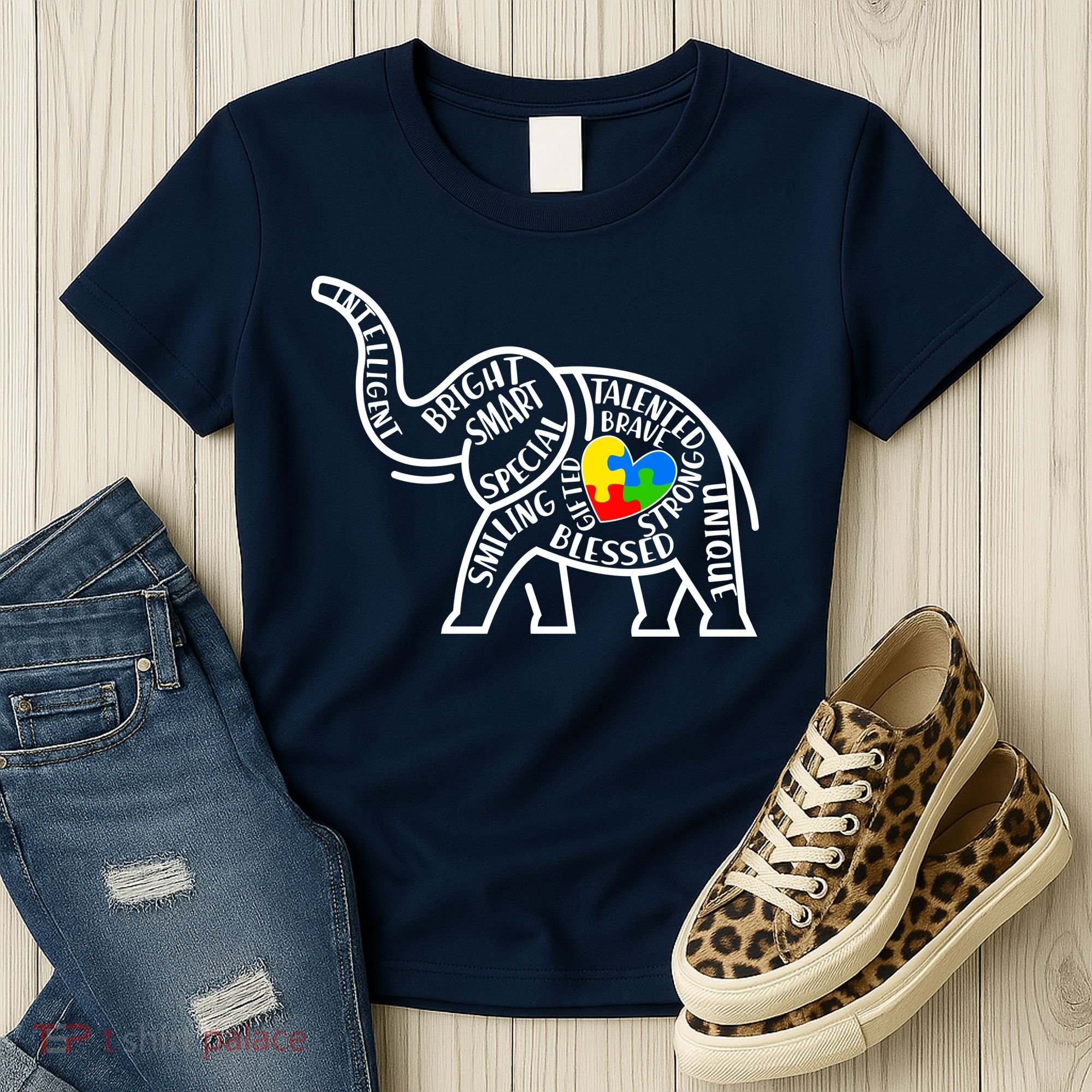 Autism Awareness Elephant  Women's T-Shirt