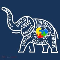 Autism Awareness Elephant  Kids Sweatshirt thumb 2