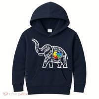 Autism Awareness Elephant  Kids Hoodie thumb 0