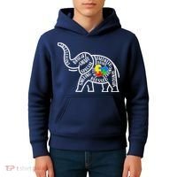 Autism Awareness Elephant  Kids Hoodie thumb 4