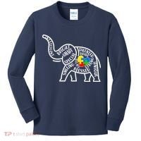 Autism Awareness Elephant  Kids Long Sleeve Shirt thumb 0