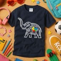 Autism Awareness Elephant  Kids T-Shirt thumb 3