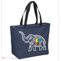 Autism Awareness Elephant  Tote Bag thumb 2