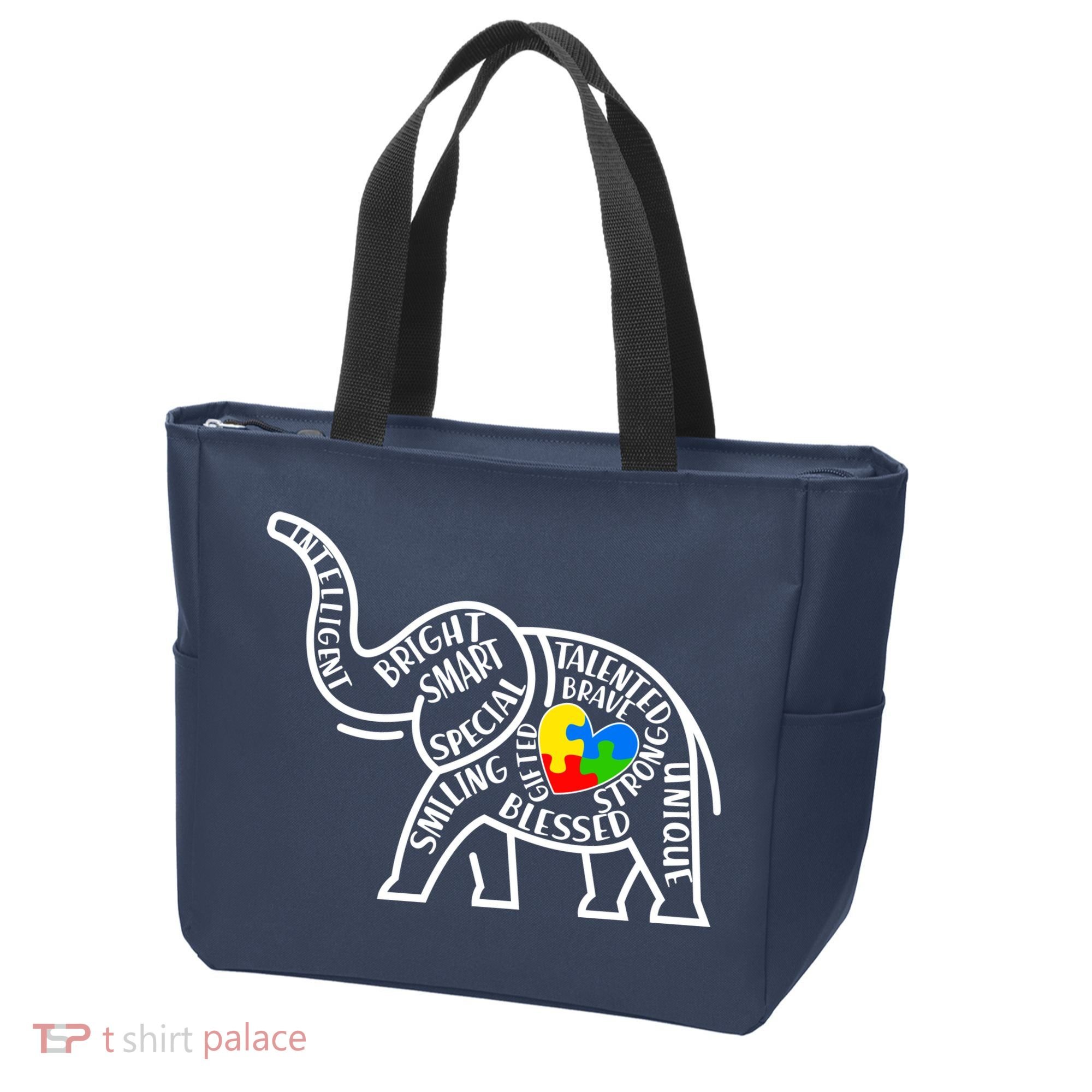 Autism Awareness Elephant  Tote Bag