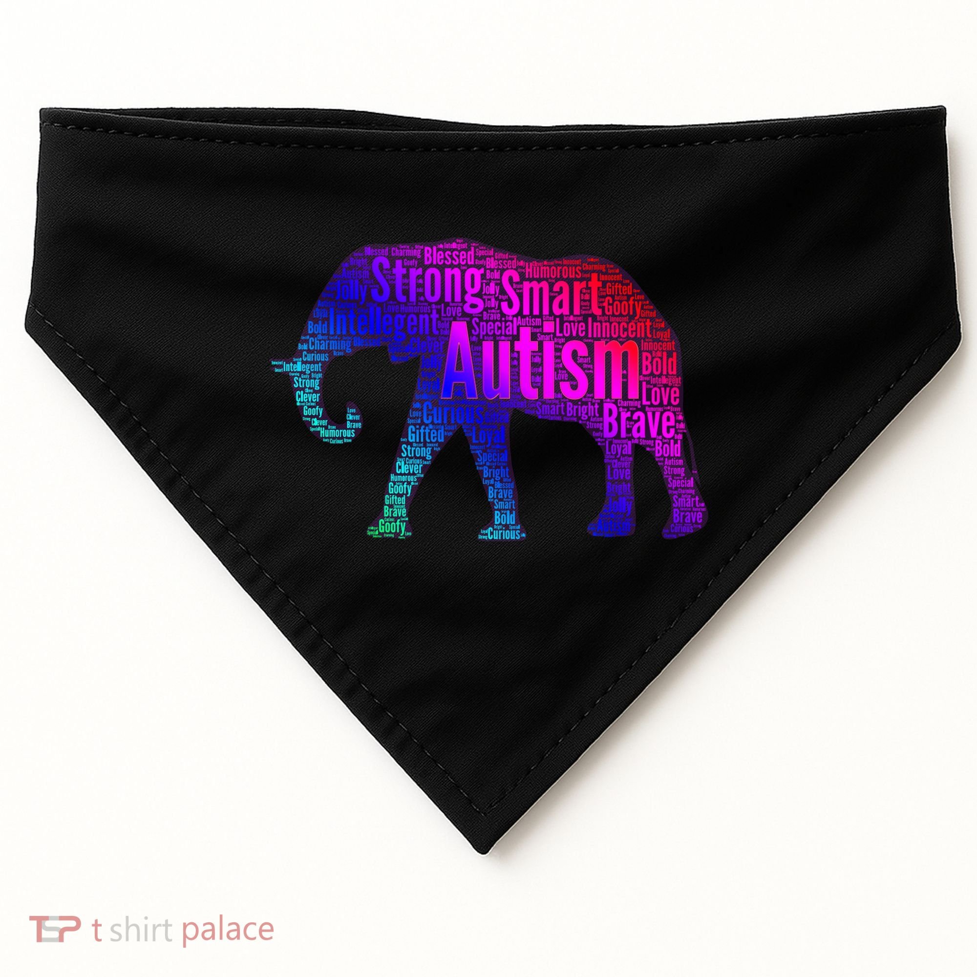 Autism Awareness Elephant Quotes USA-Made Doggie Bandana