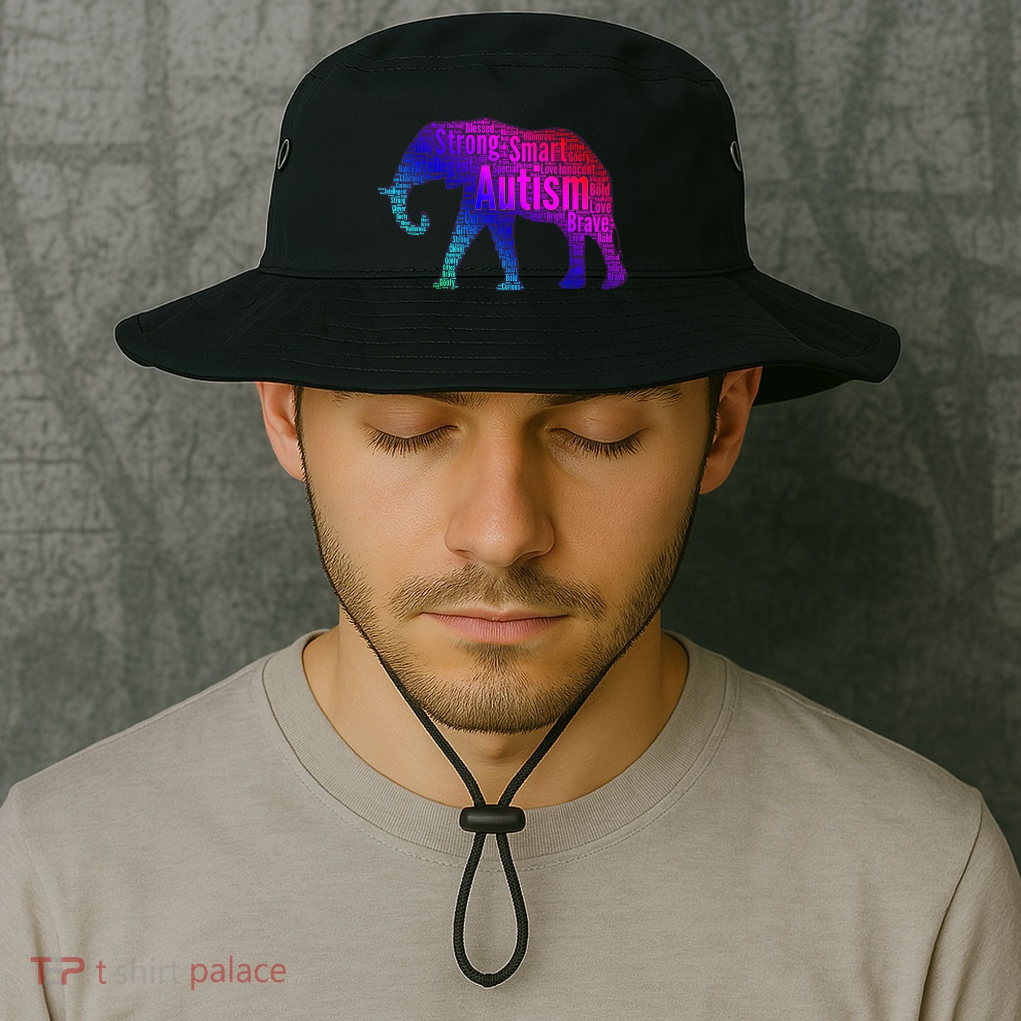 Autism Awareness Elephant Quotes Bucket Hat