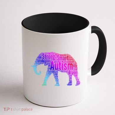 Autism Awareness Elephant Quotes Coffee Mug back