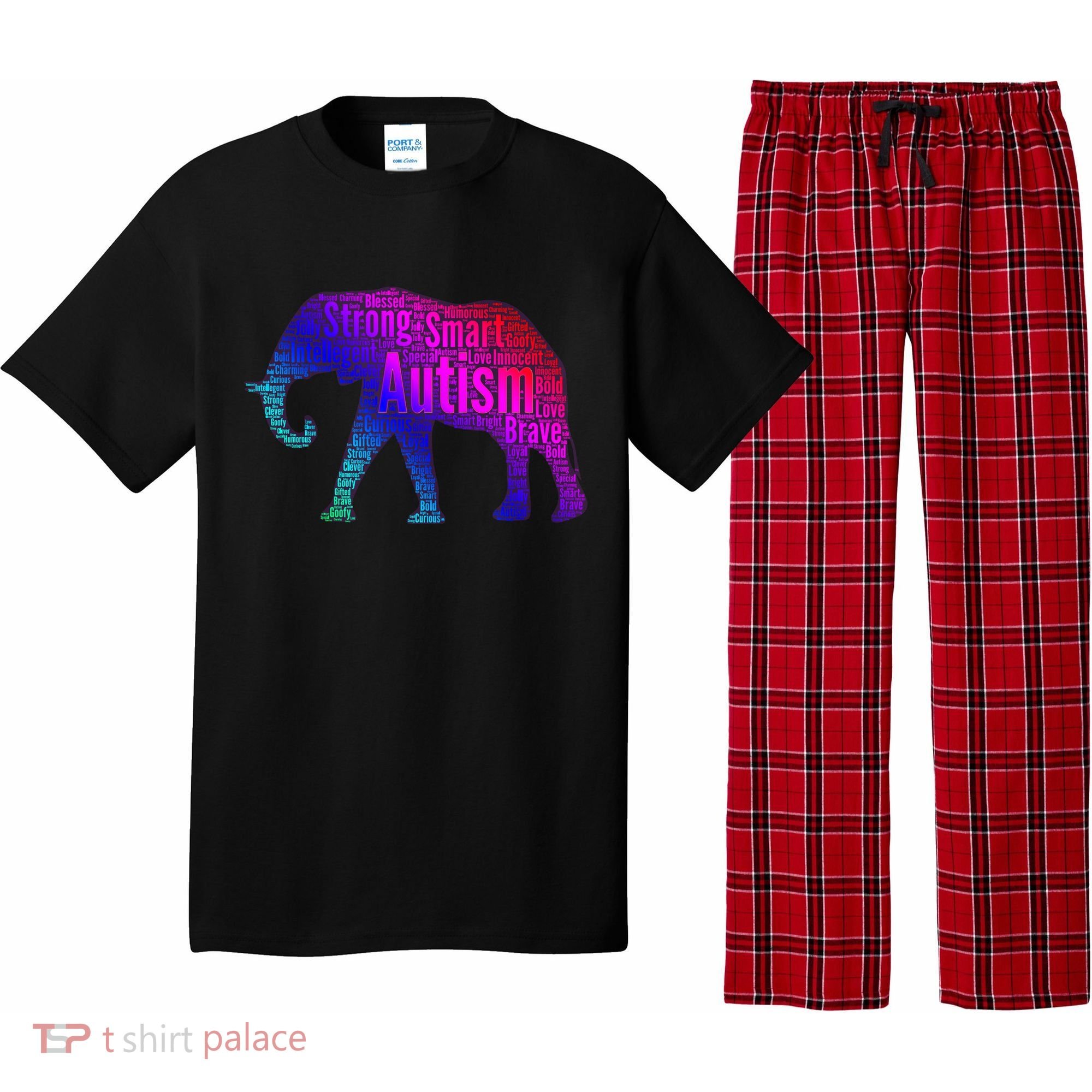 Autism Awareness Elephant Quotes Pajama Set