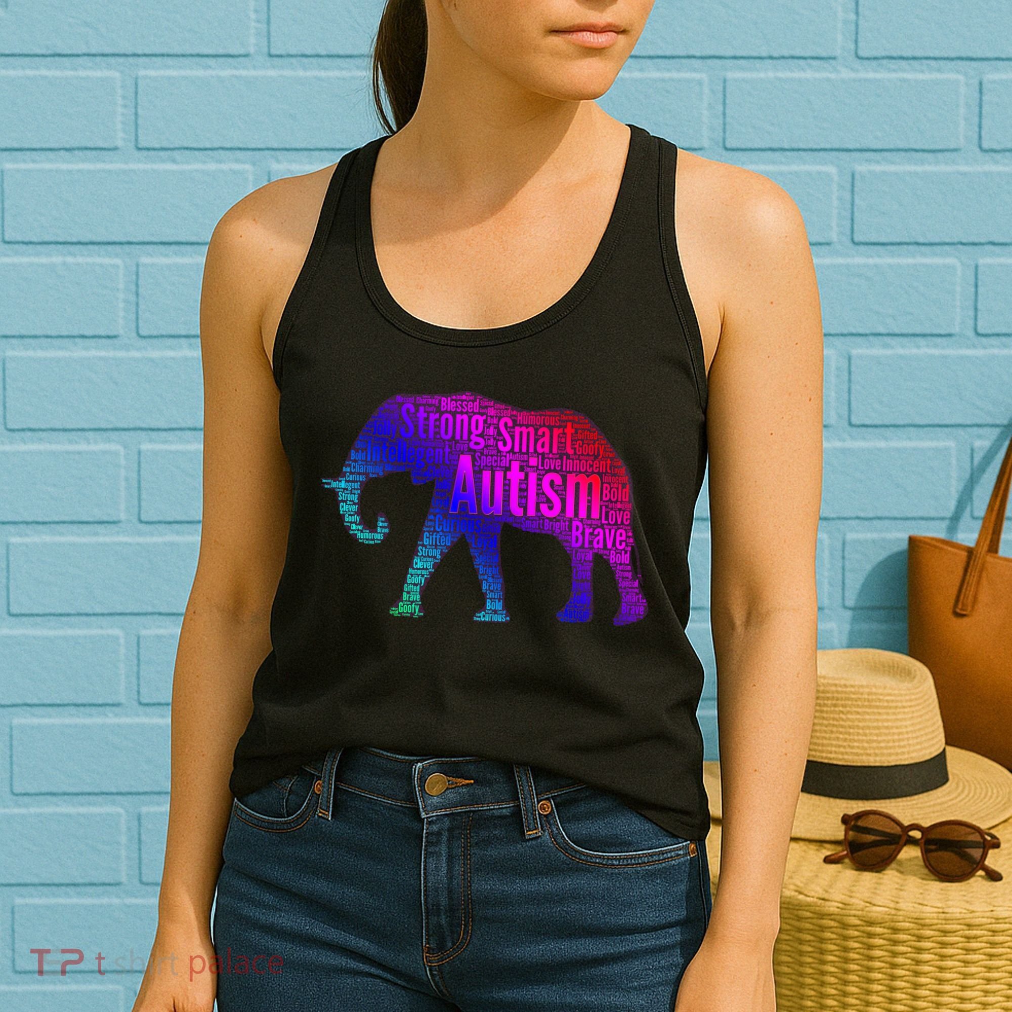 Autism Awareness Elephant Quotes Women's Tank Top