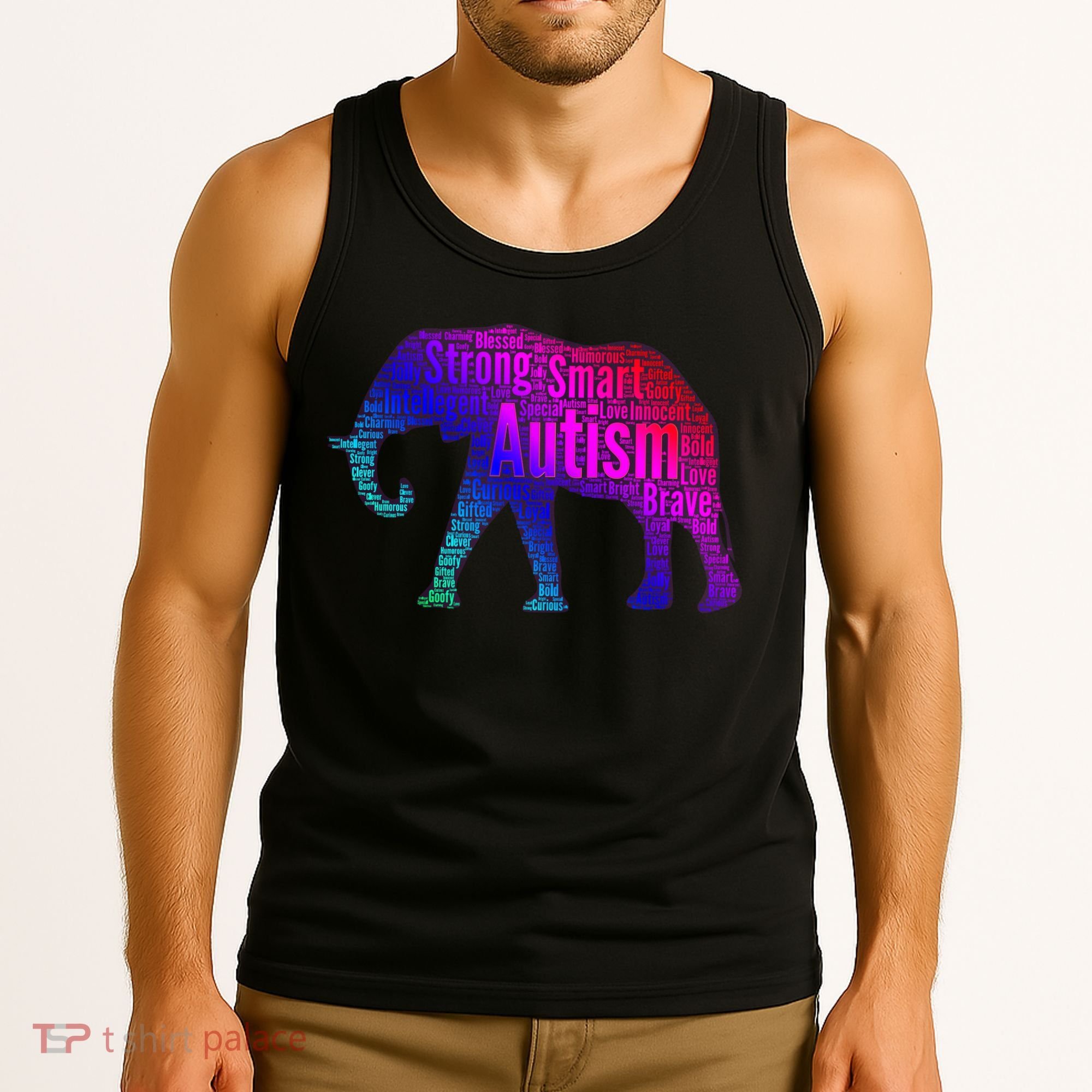 Autism Awareness Elephant Quotes Tank Top