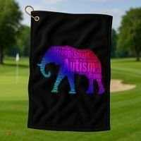 Autism Awareness Elephant Quotes Golf Towel thumb 1
